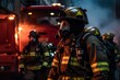 © ORG - Firefighters wear full protective respirators.