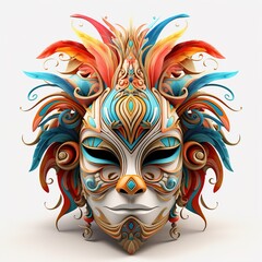 Sticker - venetian carnival mask