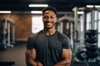 © NikoG - Portrait of a young male African American fitness trainer