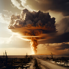 Terrifying Beauty: A Powerful Atomic Bomb Explosion Frozen in Time.