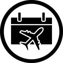 Sticker - Flight Glyph Black Icon