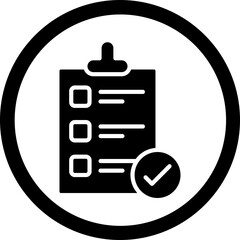 Poster - To Do List Glyph Black Icon