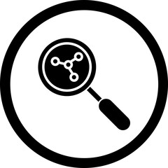 Sticker - Magnifying Glass Glyph Black Icon