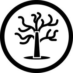 Sticker - Tree Glyph Black Icon