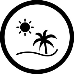 Sticker - Summer Glyph Black Icon