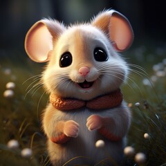 Wall Mural - mouse with cheese