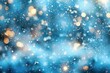 © AlirezA - Snowflakes fall against a blurred blue background with glowing lights