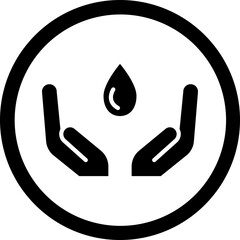 Sticker - Water Glyph Black Icon