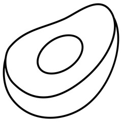 Poster - avocado sliced icon