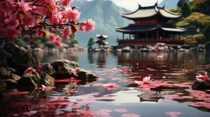 Wall Mural - japanese garden in spring