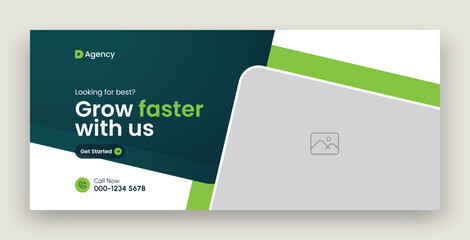 Wall Mural - digital marketing facebook cover web banner template