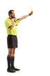 © Ljupco Smokovski - Football referee holding up a yellow card