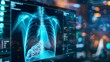 © pkproject - Futuristic Digital X-Ray Scan of Lungs on Medical Technology Interface