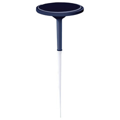 Poster - It stands on four curved legs and has a small round on its stem..
