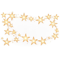Poster - A long thin strand of small glittery stars that can be draped over a fireplace mantel or hung on a Christmas tree..