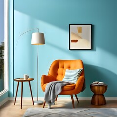 Wall Mural - modern living room with chair