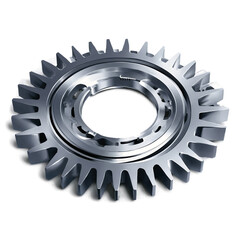Poster - The base of the machine has visible gears and levers indicating its mechanical function..