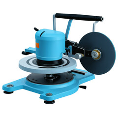 Fototapete - A compact machine with a rotating circular disc and adjustable handle commonly used for sanding or polishing..