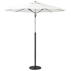 Fototapete - A sy stand with a round base and a tall metal pole featuring a crisscross design at the top to securely hold umbrellas in place..