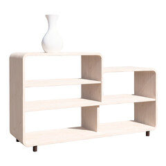 Fototapete - A versatile and practical piece of furniture featuring a simple yet stylish design. It is made of sy wood and has a natural finish. The shelf has adjustable shelves making it.