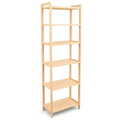 Fototapete - A functional and stylish organizer with a simple rectangular shape. It features six open shelves three on each side with the bottom shelf being wider than the others. The shelves.