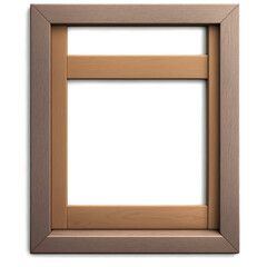Fototapete - A decorative holder for images consisting of a pane of glass surrounded by a border of natural wood..