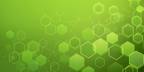 Aufkleber - An abstract background featuring hexagonal patterns in various shades of green on a vibrant green backdrop. The design includes interconnected hexagon outlines and subtle gradients