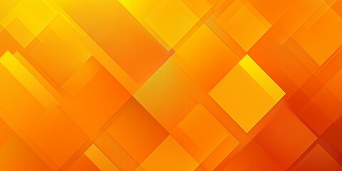 Wall Mural - An abstract background featuring overlapping orange and yellow geometric shapes with a gradient effect. The design includes various translucent rectangular and square elements creating a layered