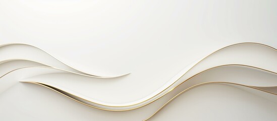 abstract image featuring golden lines on a white background.