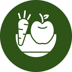 Poster - Diet Glyph Green Circle Icon