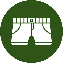 Poster - Shorts Glyph Green Circle Icon