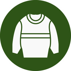 Poster - Sweater Glyph Green Circle Icon