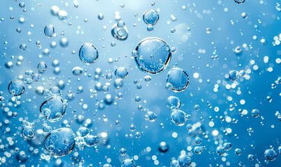 Sticker - water drops on blue