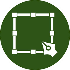 Poster - Tect Editor Glyph Green Circle Icon