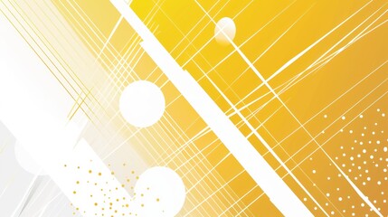 Poster - Yellow and white background flat line art
