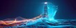 © Anastasija - Futuristic Lighthouse in Digital World - Technology Progress, Innovation, and Leadership Generative AI