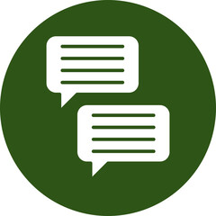 Sticker - Free Dialog Glyph Green Circle Icon