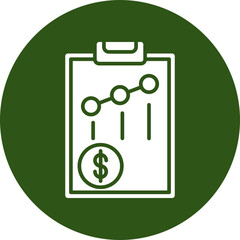 Poster - Financial Profit Glyph Green Circle Icon