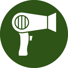 Sticker - Dryer Glyph Green Circle Icon