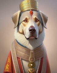 Wall Mural - Portrait Anatolian shepherd in traditional clothing 