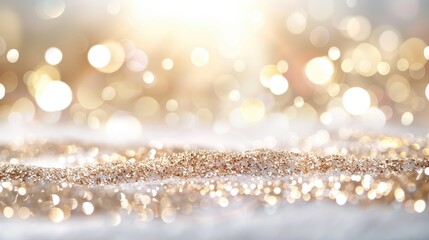 Wall Mural - a gold and white background with a lot of glitter
