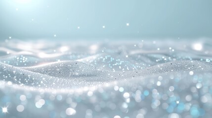 Wall Mural - the image is a snowy landscape with a lot of glitter