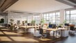 © venusvi - Business presentation, mixed-ability team, sleek office space,