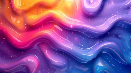 Wall Mural - Abstract Colorful Liquid Swirls