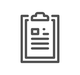 Poster - Document icon outline and linear vector.	
