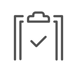 Poster - Document icon outline and linear vector.	
