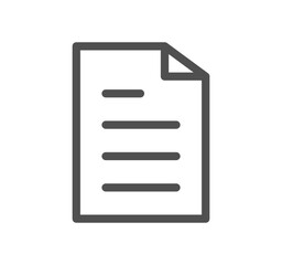 Poster - Document icon outline and linear vector.	
