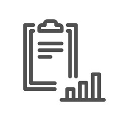Poster - Document icon outline and linear vector.	
