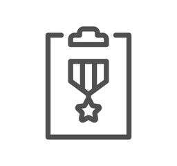 Poster - Document icon outline and linear vector.	
