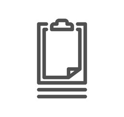 Poster - Document icon outline and linear vector.	
